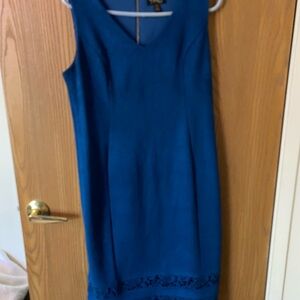 Thalia Sodi Vibrant Blue “Suede” Midi Dress